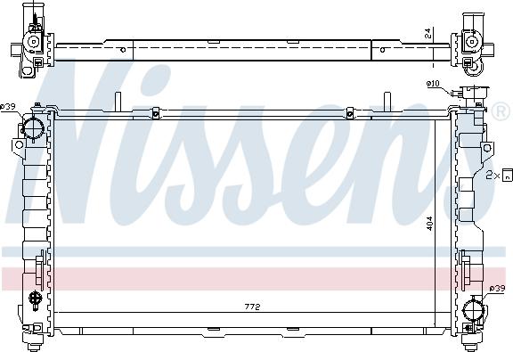 Nissens 61005 - Radiator, engine cooling onlydrive.pro