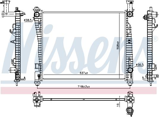 Nissens 61032 - Radiator, engine cooling onlydrive.pro