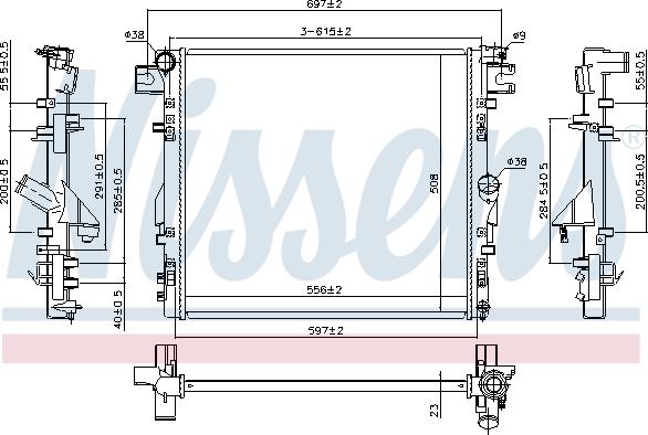 Nissens 61037 - Radiator, engine cooling onlydrive.pro