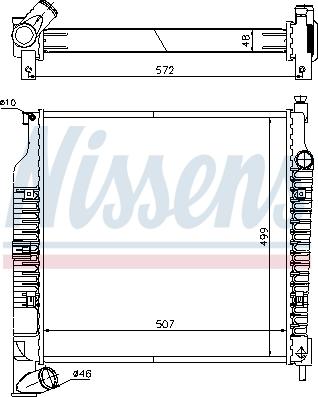 Nissens 61021A - Radiator, engine cooling onlydrive.pro