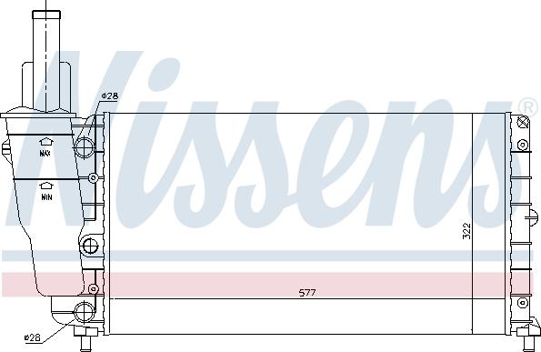 Nissens 61858 - Radiator, engine cooling onlydrive.pro