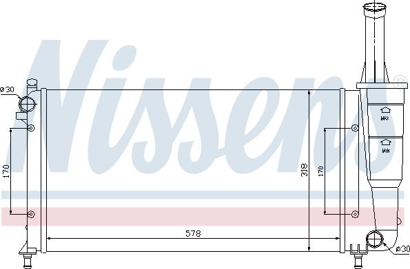 Nissens 61889 - Radiator, engine cooling onlydrive.pro