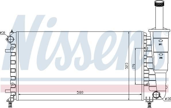 Nissens 61888 - Radiator, engine cooling onlydrive.pro