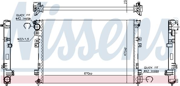 Nissens 61875A - Radiators, Motora dzesēšanas sistēma onlydrive.pro