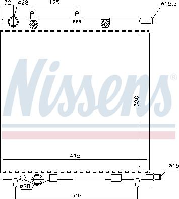 Nissens 61284 - Radiator, engine cooling onlydrive.pro