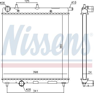 Nissens 61278 - Radiator, engine cooling onlydrive.pro