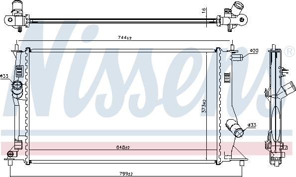 Nissens 68503 - Radiators, Motora dzesēšanas sistēma onlydrive.pro