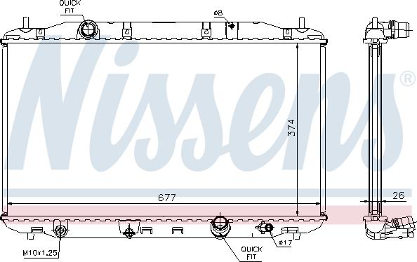 Nissens 68135A - Radiaator,mootorijahutus onlydrive.pro