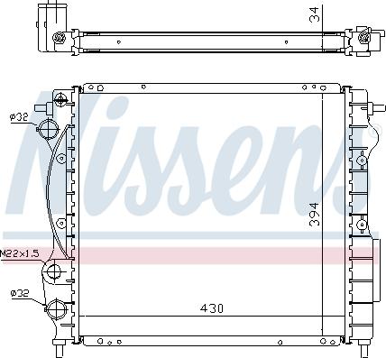 Nissens 63968A - Radiaator,mootorijahutus onlydrive.pro