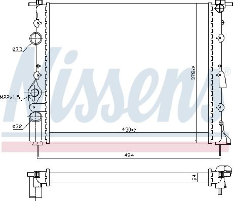 Nissens 639371 - Radiator, engine cooling onlydrive.pro