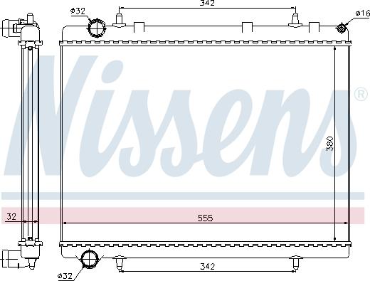 Nissens 63601 - Radiator, engine cooling onlydrive.pro