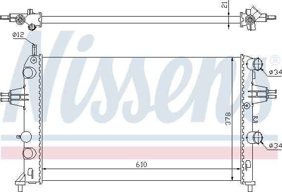 Nissens 63091 - Radiator, engine cooling onlydrive.pro