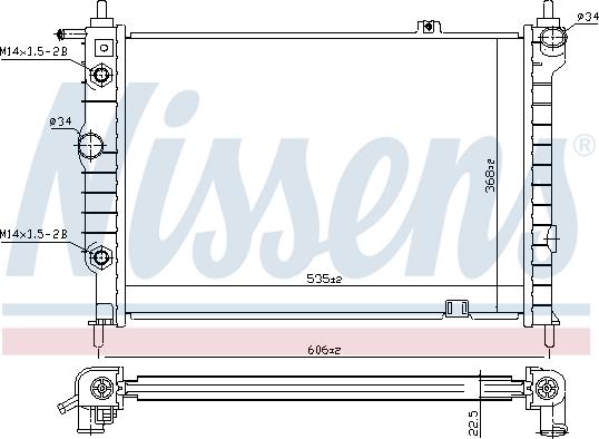 Nissens 63061 - Radiator, engine cooling onlydrive.pro