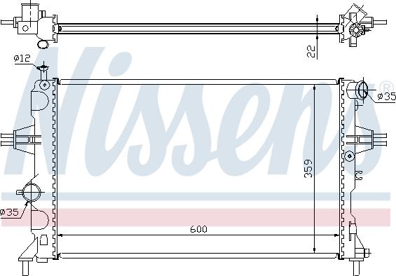 Nissens 630041 - Радиатор, охлаждение двигателя onlydrive.pro