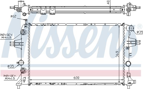 Nissens 63003A - Radiator, engine cooling onlydrive.pro