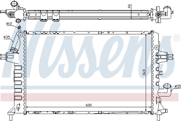 Nissens 63021A - Radiator, engine cooling onlydrive.pro