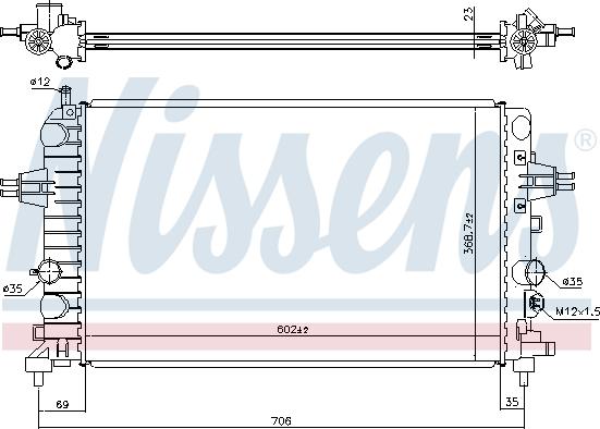 Nissens 63028A - Radiator, engine cooling onlydrive.pro