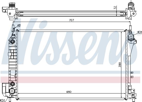 Nissens 63023A - Radiators, Motora dzesēšanas sistēma onlydrive.pro