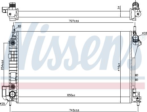 Nissens 63023 - Radiator, engine cooling onlydrive.pro