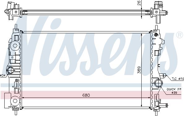 Nissens 630745 - Radiator, engine cooling onlydrive.pro