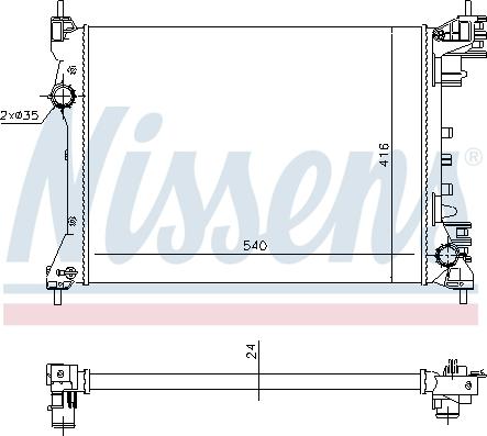 Nissens 630753 - Radiator, engine cooling onlydrive.pro