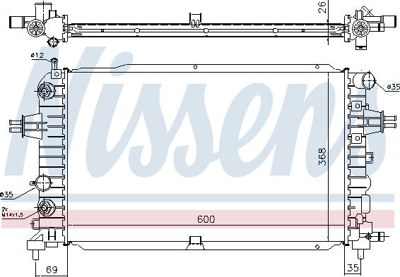 Nissens 630768 - Radiators, Motora dzesēšanas sistēma onlydrive.pro