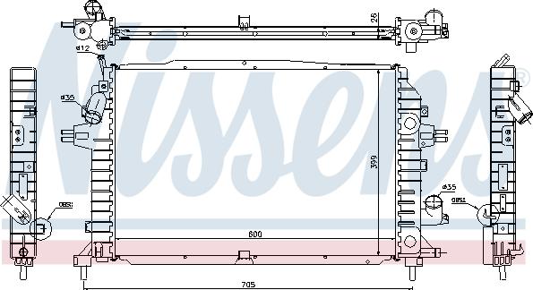 Nissens 630705 - Radiator, engine cooling onlydrive.pro