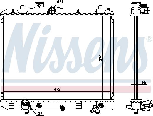 Nissens 630706 - Radiator, engine cooling onlydrive.pro