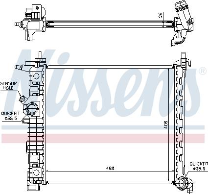 Nissens 630735 - Radiator, engine cooling onlydrive.pro