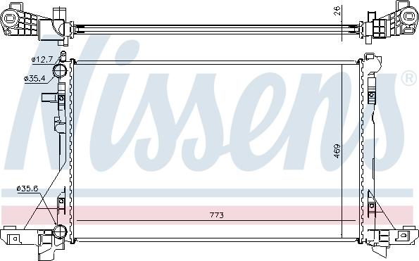 Nissens 630732 - Radiator, engine cooling onlydrive.pro