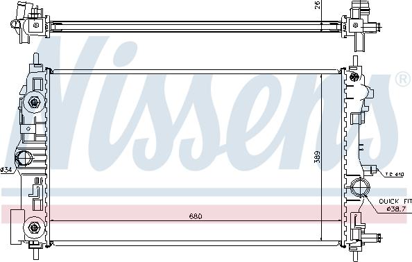 Nissens 630724 - Radiator, engine cooling onlydrive.pro