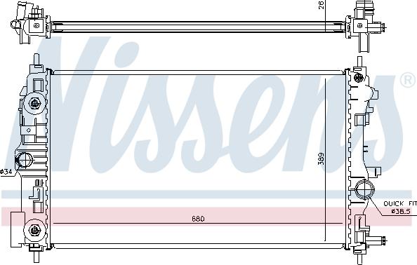 Nissens 630723 - Radiator, engine cooling onlydrive.pro