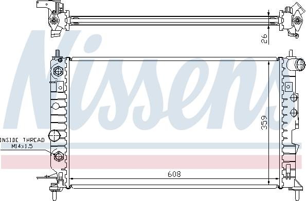 Nissens 630771 - Radiator, engine cooling onlydrive.pro