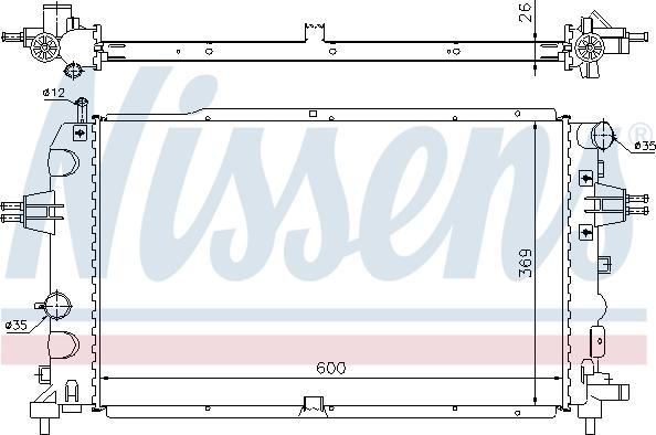 Nissens 63111A - Radiator, engine cooling onlydrive.pro