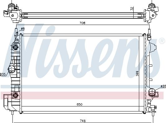 Nissens 63113A - Radiator, engine cooling onlydrive.pro