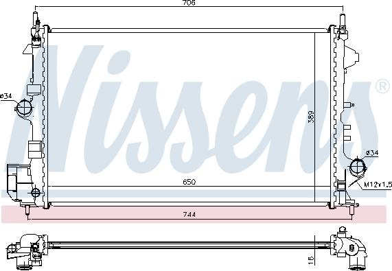 Nissens 63123 - Radiator, engine cooling onlydrive.pro