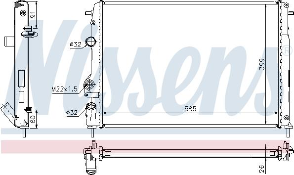 Nissens 63896A - Radiator, engine cooling onlydrive.pro