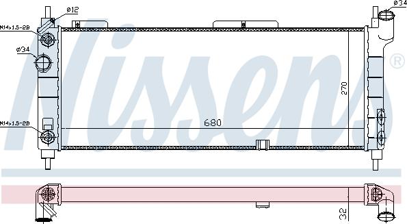 Nissens 632921 - Radiators, Motora dzesēšanas sistēma onlydrive.pro