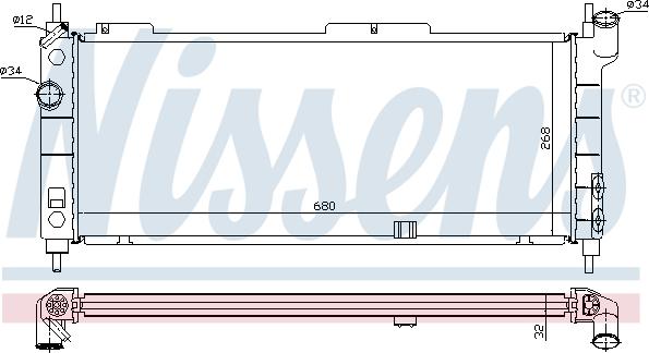 Nissens 63254A - Radiator, engine cooling onlydrive.pro