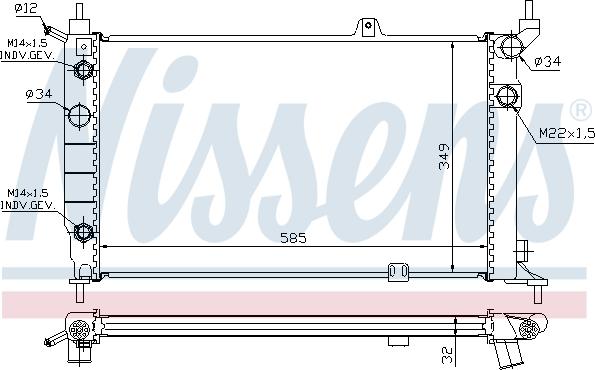 Nissens 63253A - Radiator, engine cooling onlydrive.pro