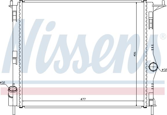 Nissens 637609 - Radiator, engine cooling onlydrive.pro