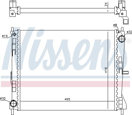 Nissens 637605 - Radiators, Motora dzesēšanas sistēma onlydrive.pro