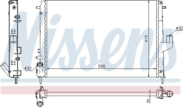 Nissens 637613 - Radiator, engine cooling onlydrive.pro