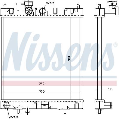 Nissens 62954 - Radiaator,mootorijahutus onlydrive.pro