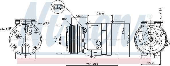 Nissens 89435 - Kompressori, ilmastointilaite onlydrive.pro