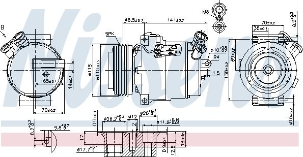 Nissens 89592 - Compressor, air conditioning onlydrive.pro