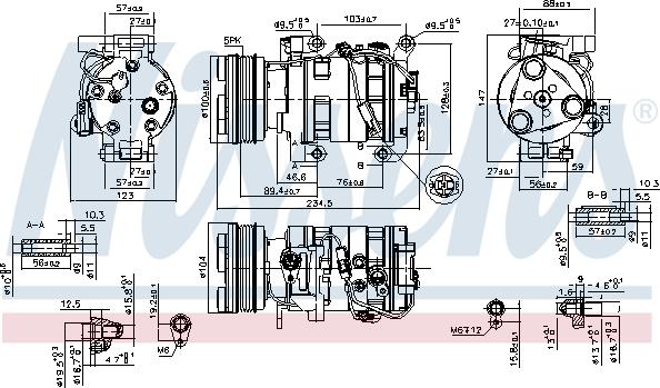 Nissens 89550 - Compressor, air conditioning onlydrive.pro