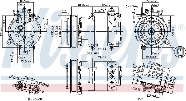 Nissens 89569 - Compressor, air conditioning onlydrive.pro