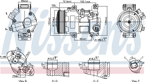 Nissens 89516 - Compressor, air conditioning onlydrive.pro