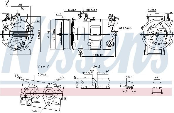 Nissens 890947 - Kompresors, Gaisa kond. sistēma onlydrive.pro